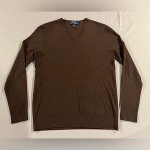 Polo Ralph Lauren Women’s Brown V-Neck Sweater Size Small